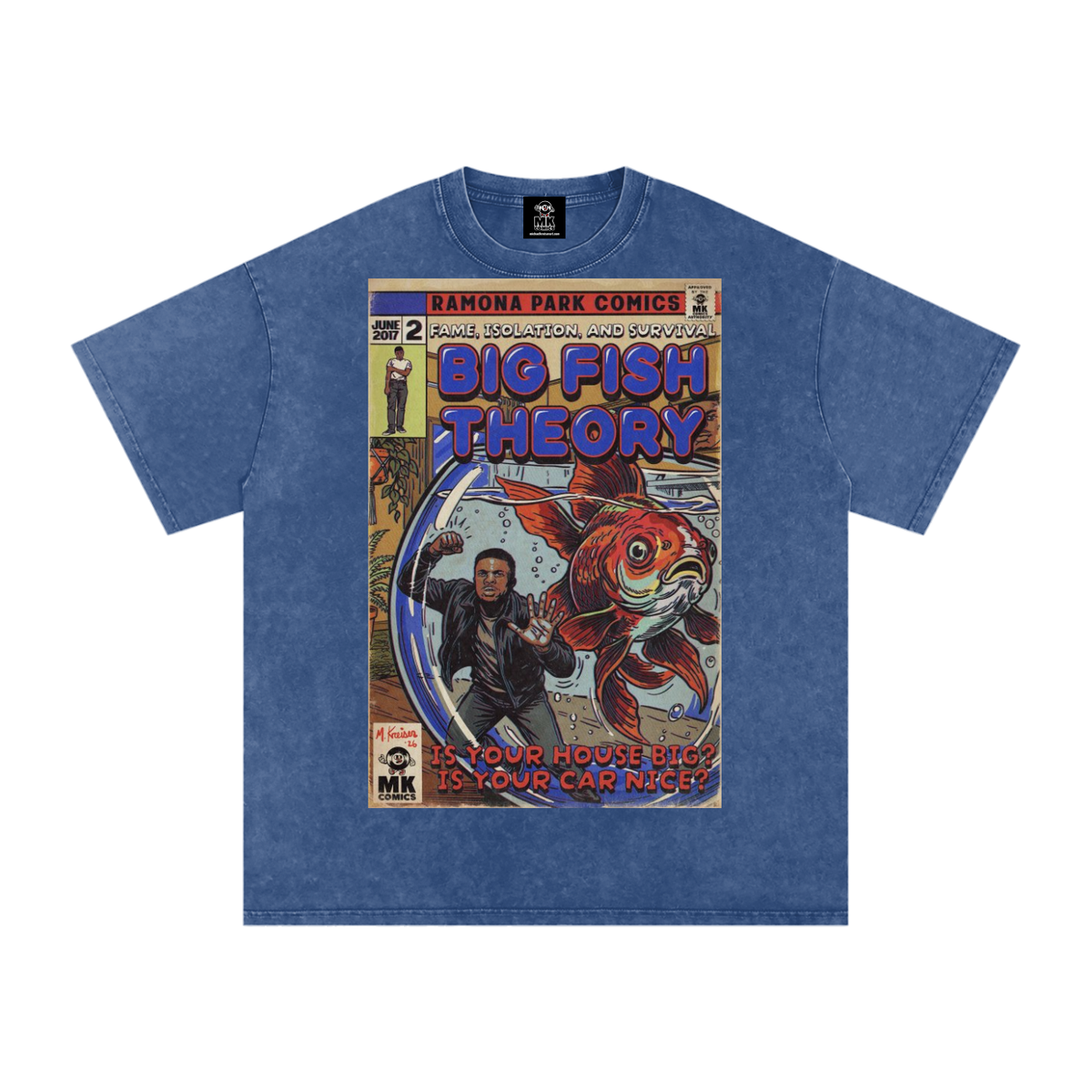 Big Fish Theory - Snow Washed Oversized Cotton T-Shirt