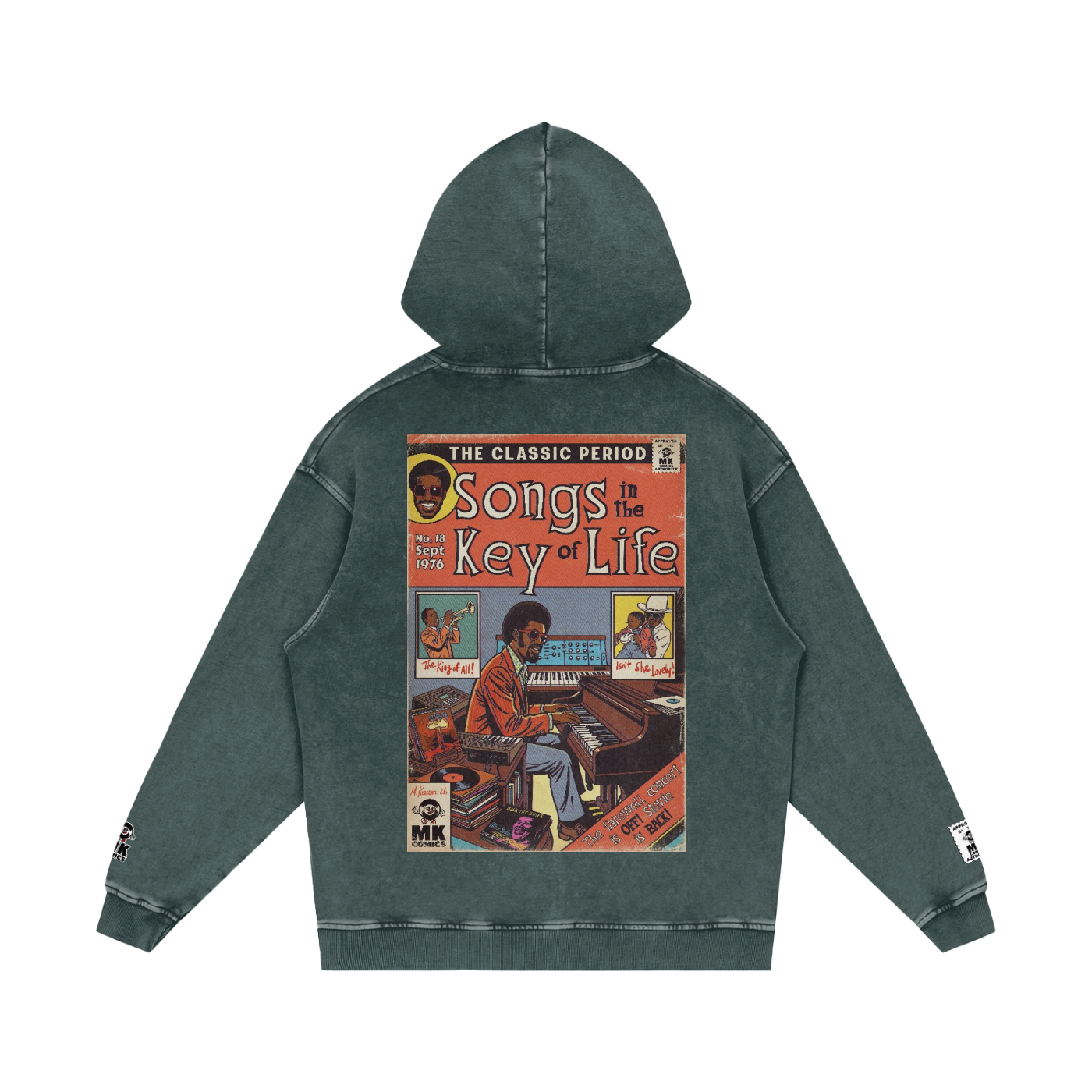 Songs in the Key of Life - Snow Washed Loose Cotton Hoodie