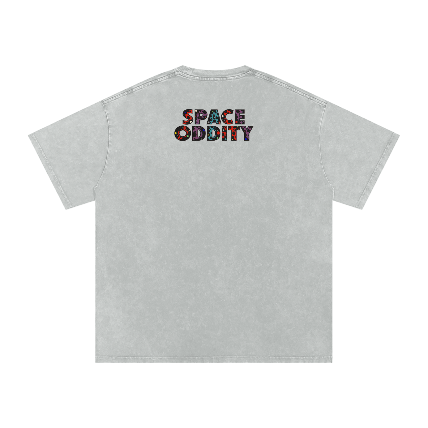 Space Oddity - Snow Washed Oversized Cotton T-Shirt