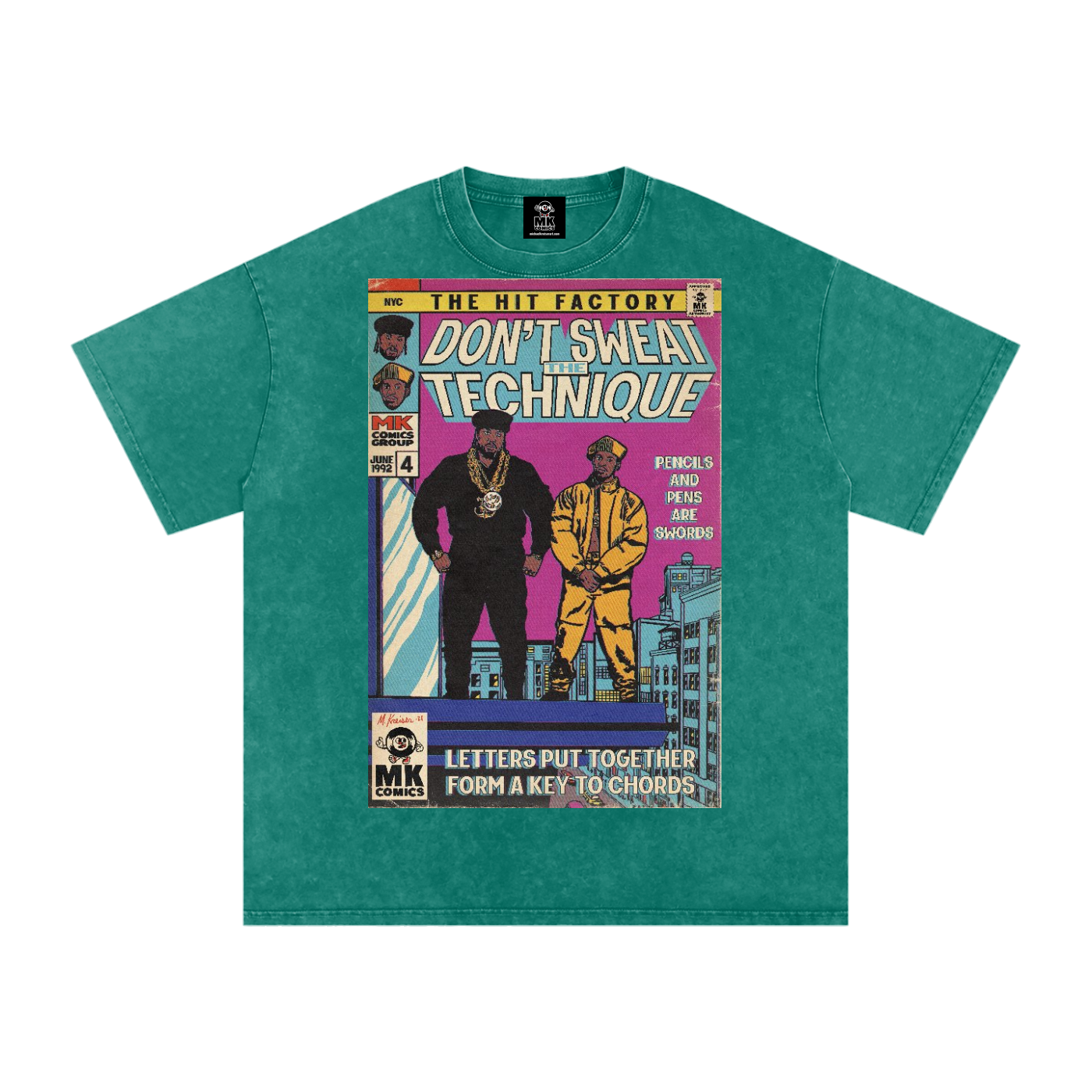 Don't Sweat the Technique - Snow Washed Oversized Cotton T-Shirt