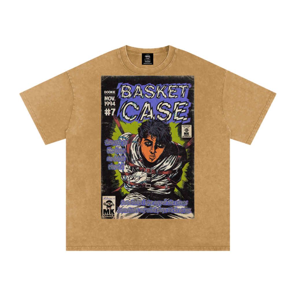 Basket Case - Snow Washed Oversized Cotton T-Shirt