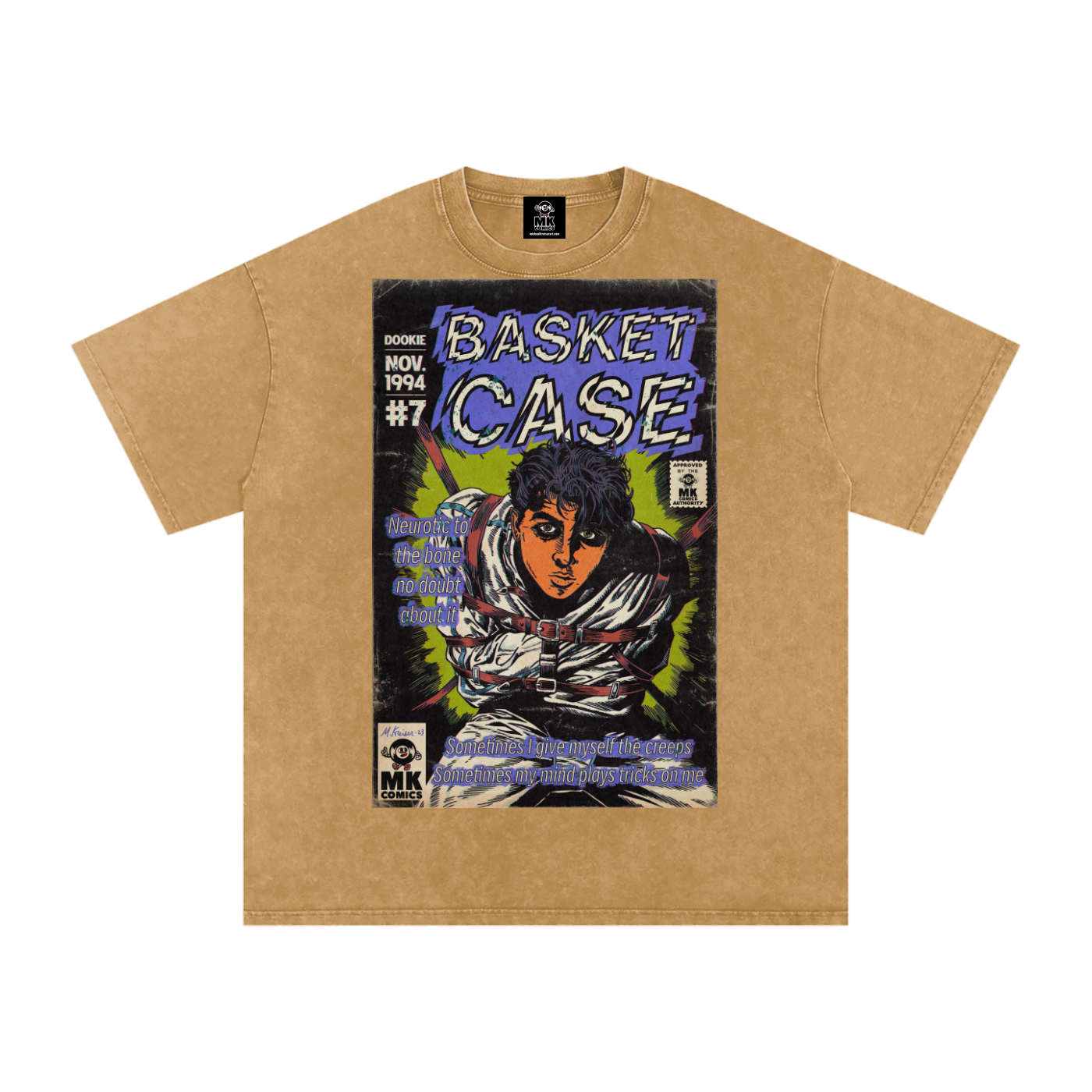 Basket Case - Snow Washed Oversized Cotton T-Shirt