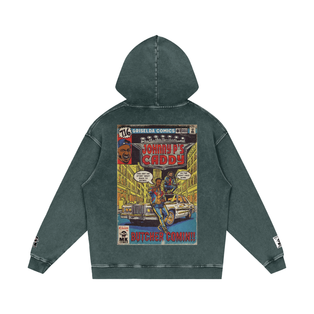 Johnny P's Caddy - Snow Washed Loose Cotton Hoodie