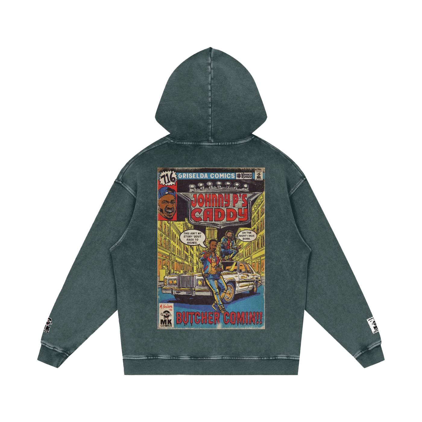 Johnny P's Caddy - Snow Washed Loose Cotton Hoodie
