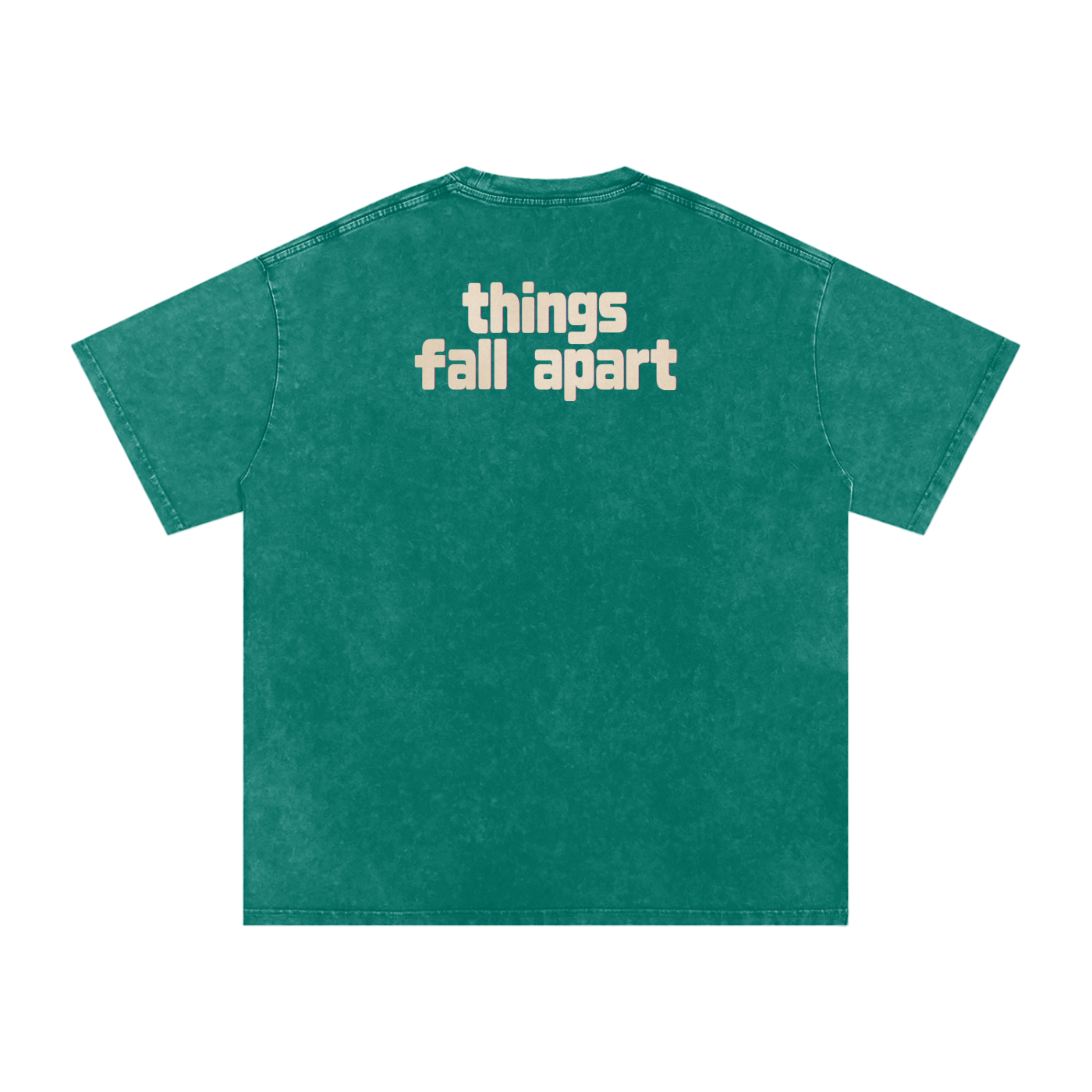 Things Fall Apart - Snow Washed Oversized Cotton T-Shirt