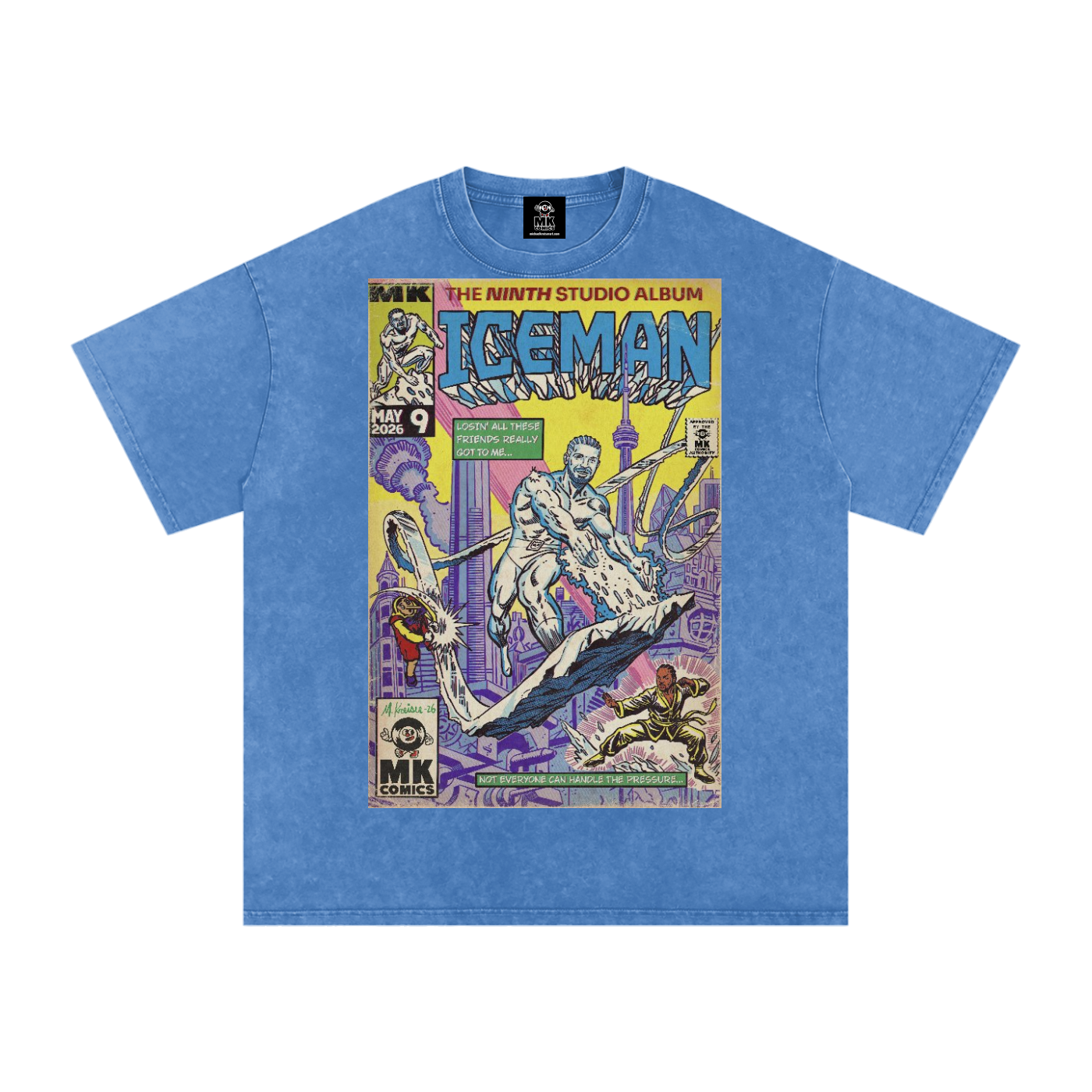 Iceman - Snow Washed Oversized Cotton T-Shirt