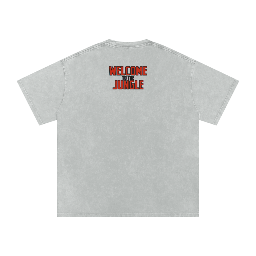 Welcome to the Jungle - Snow Washed Oversized Cotton T-Shirt