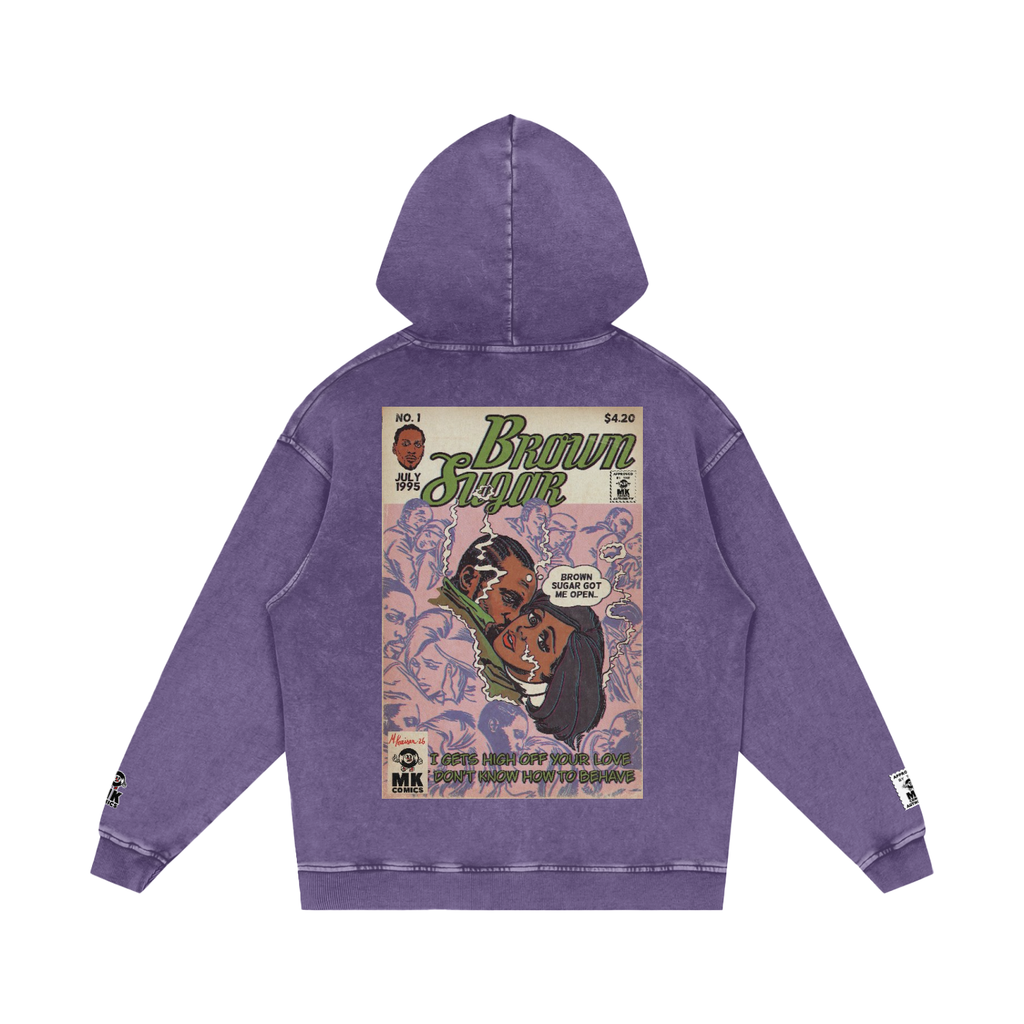 Brown Sugar - Snow Washed Loose Cotton Hoodie