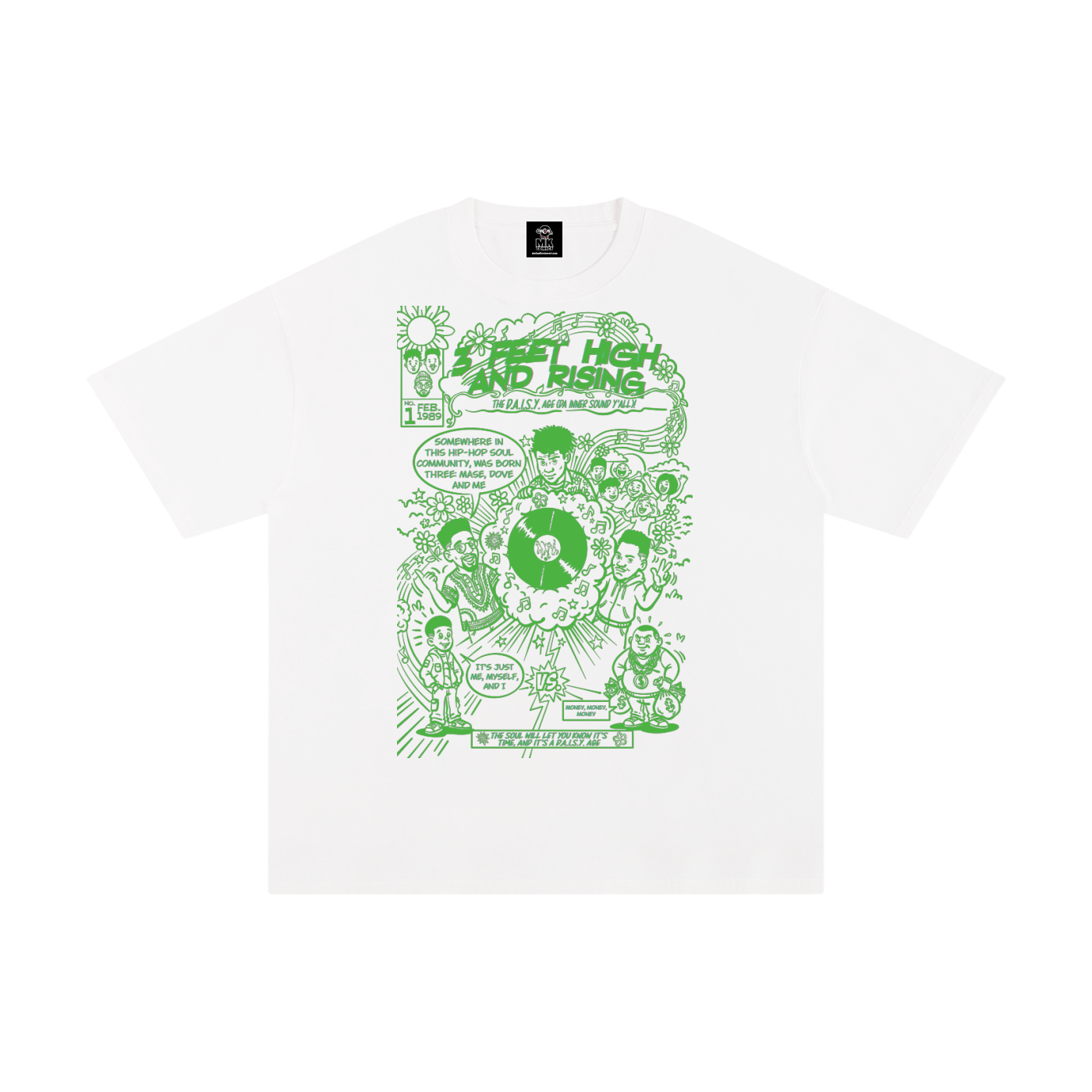 3 Feet High & Rising - LTD EDITION - ONLY 15 AVAILABLE - Unisex Pure Cotton T-Shirt