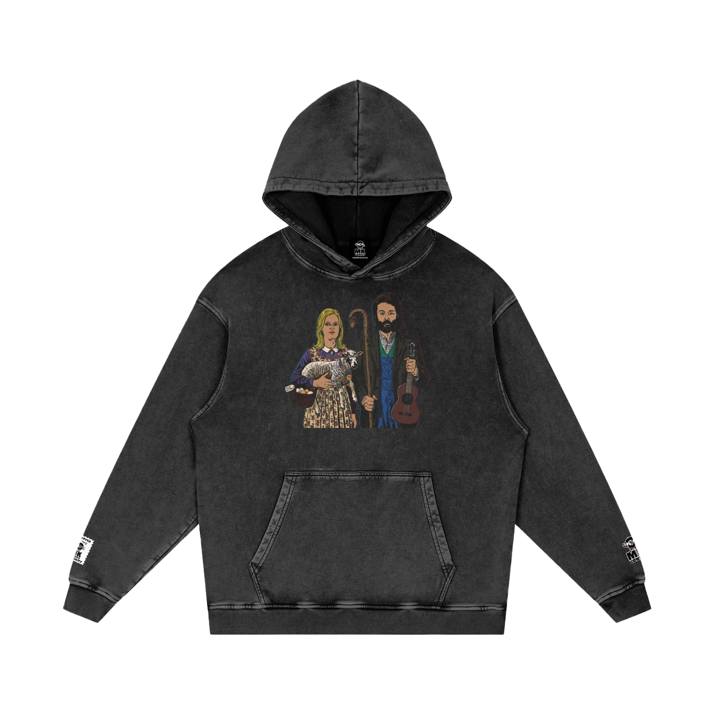 Ram - Snow Washed Loose Cotton Hoodie