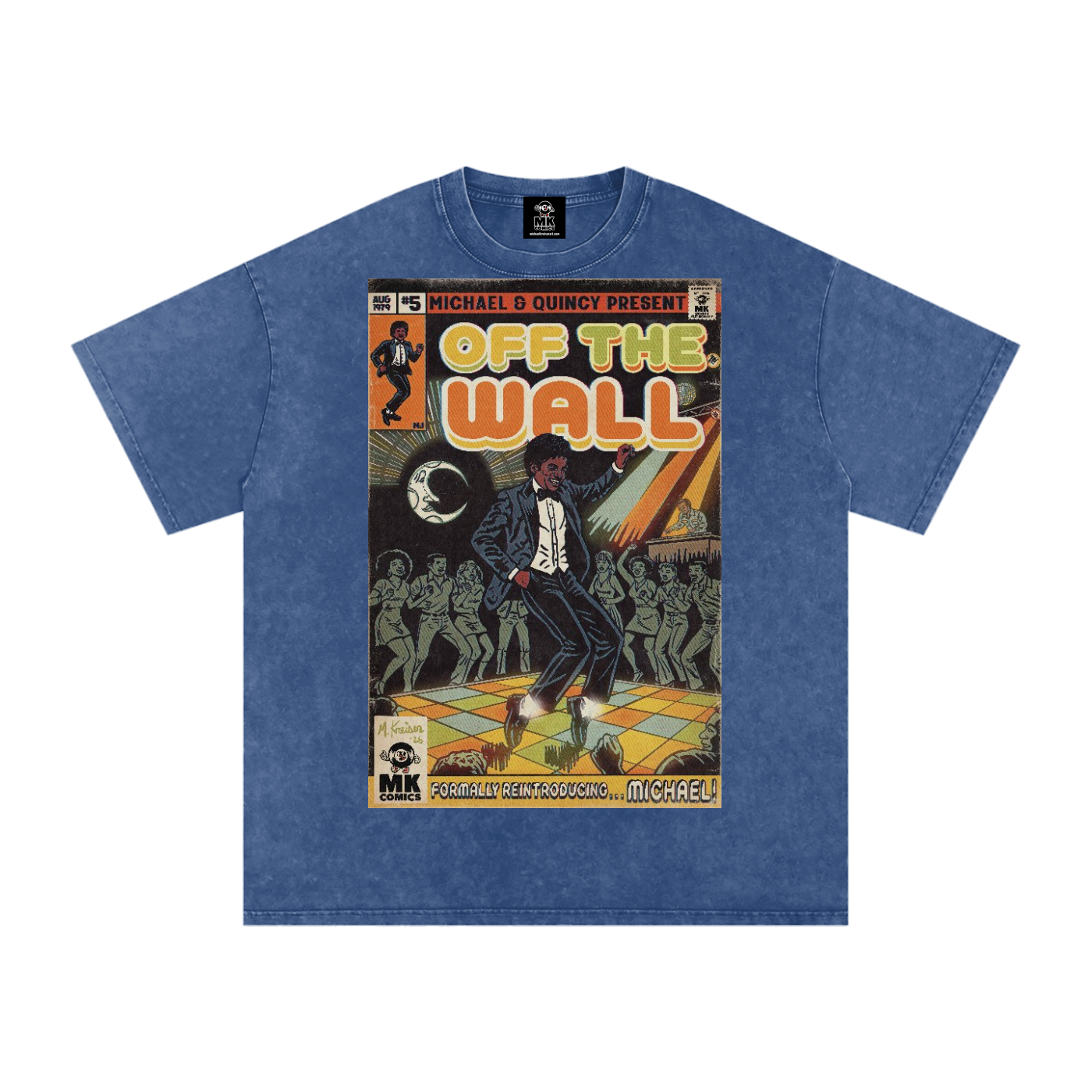 Off the Wall - Snow Washed Oversized Cotton T-Shirt