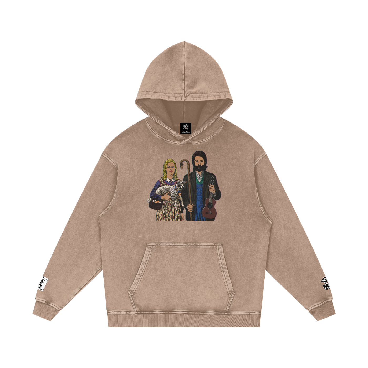 Ram - Snow Washed Loose Cotton Hoodie