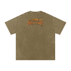 It's Dark & Hell is Hot - Snow Washed Oversized Cotton T-Shirt