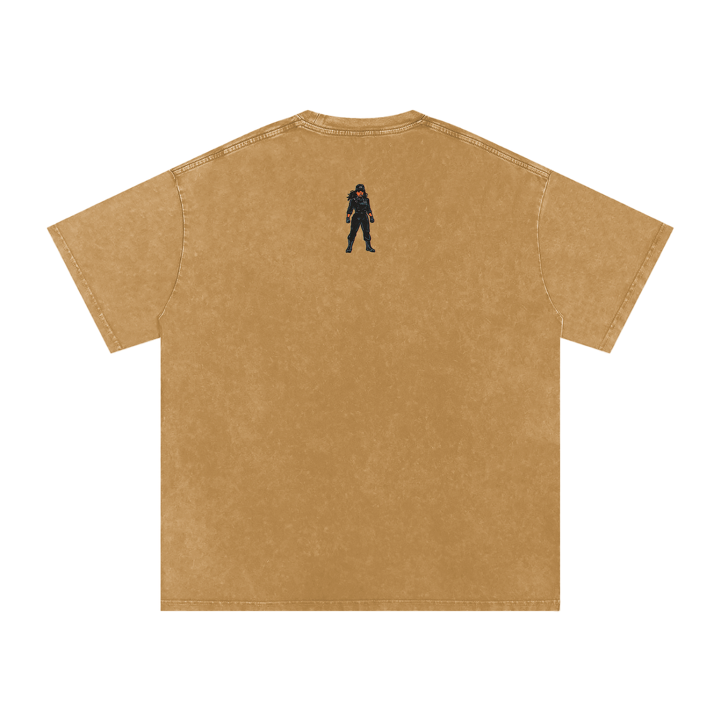 Rhythm Nation - Snow Washed Oversized Cotton T-Shirt