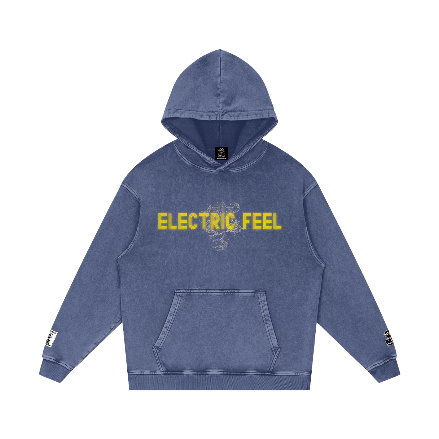 Electric Feel - Snow Washed Loose Cotton Hoodie