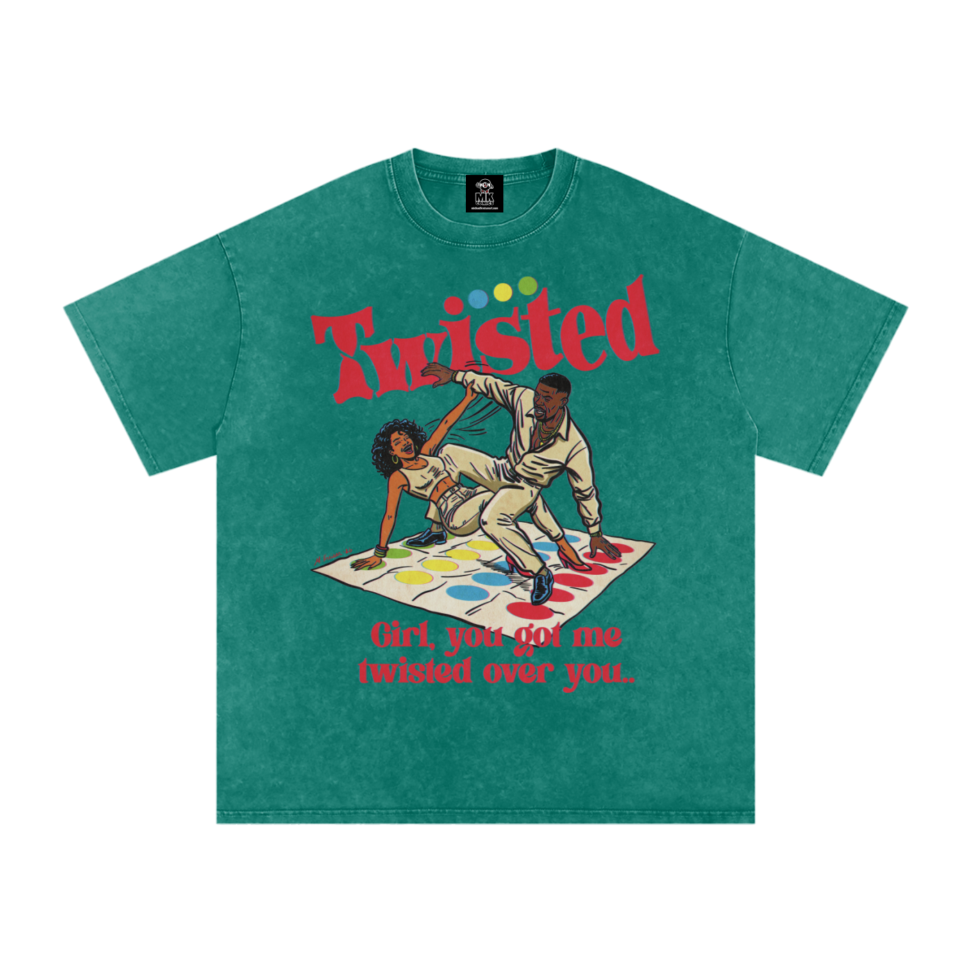 Twisted - Snow Washed Oversized Cotton T-Shirt