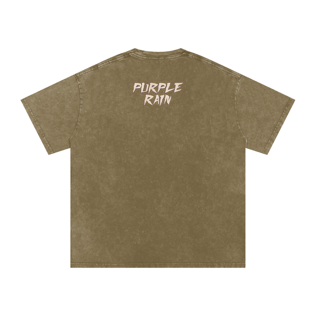 Purple Rain - Snow Washed Oversized Cotton T-Shirt