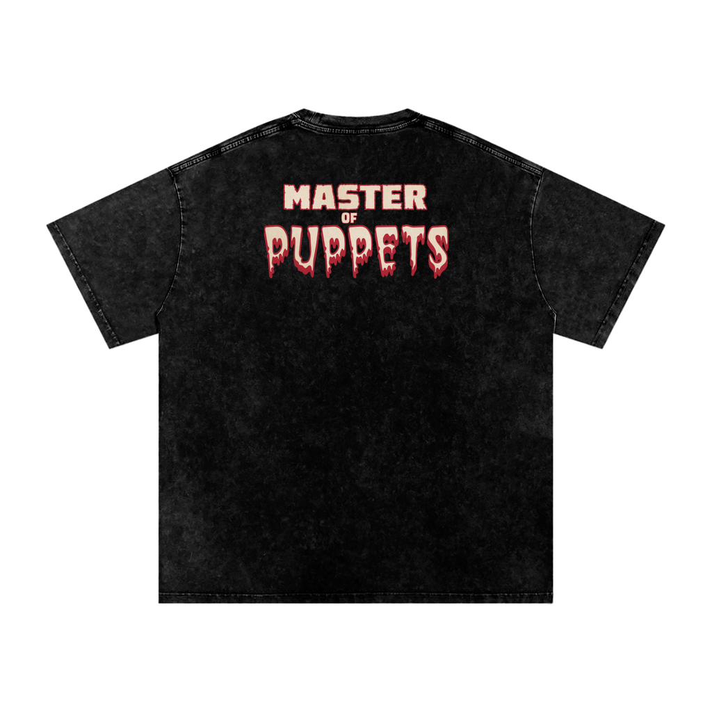 Master of Puppets - Snow Washed Oversized Cotton T-Shirt