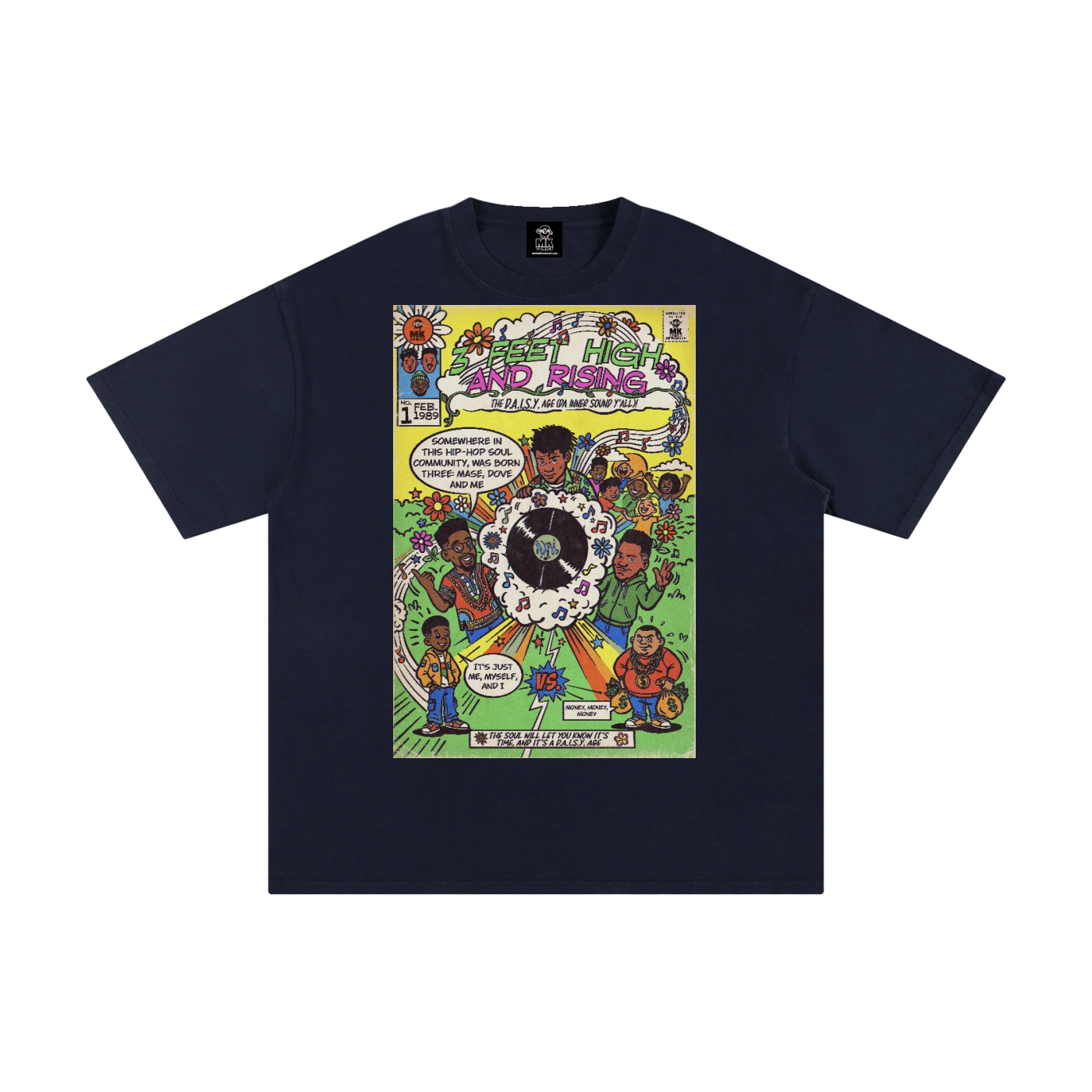 3 Feet High & Rising - Unisex Pure Cotton T-Shirt
