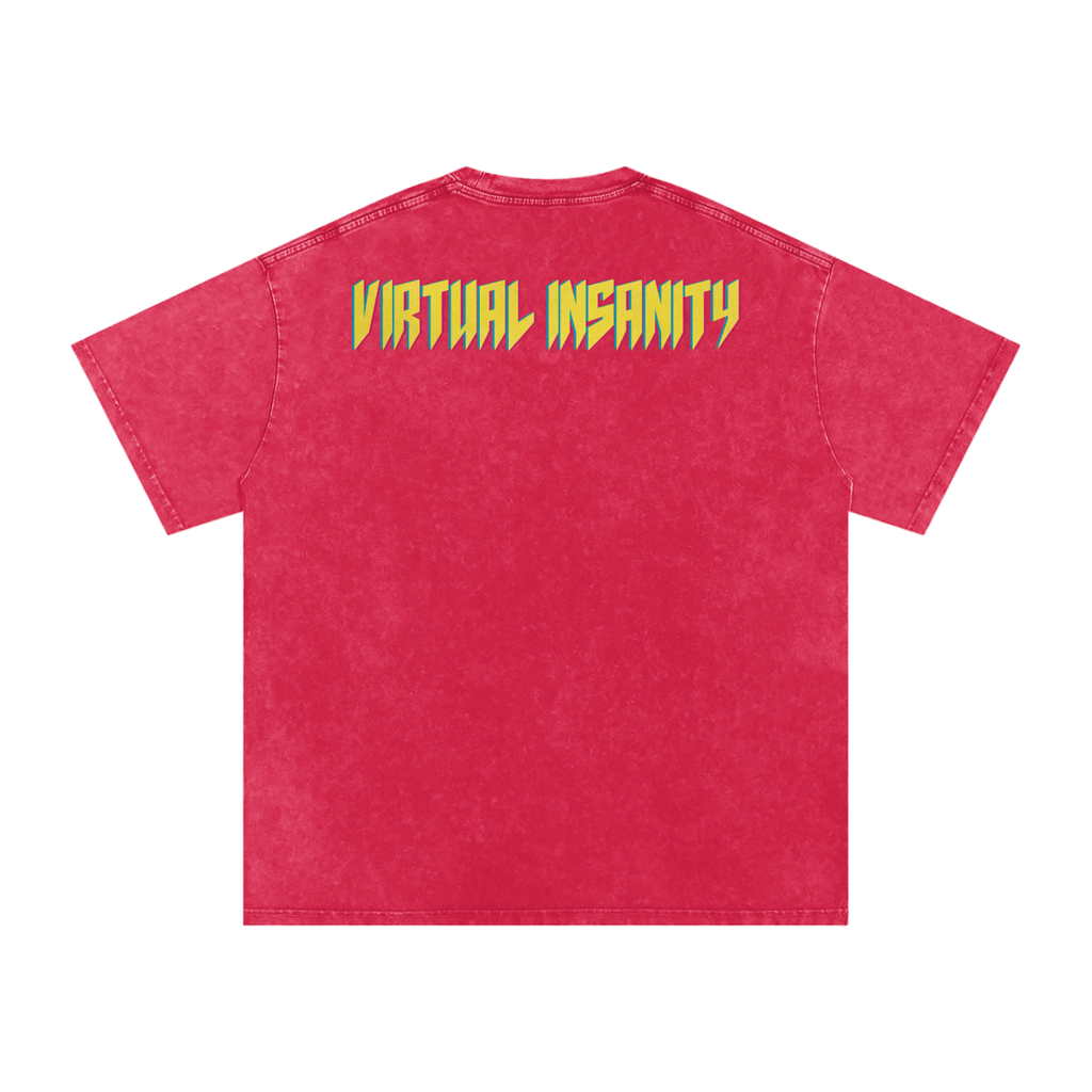 Virtual Insanity - Snow Washed Oversized Cotton T-Shirt