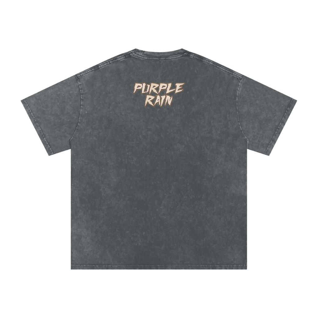 Purple Rain - Snow Washed Oversized Cotton T-Shirt