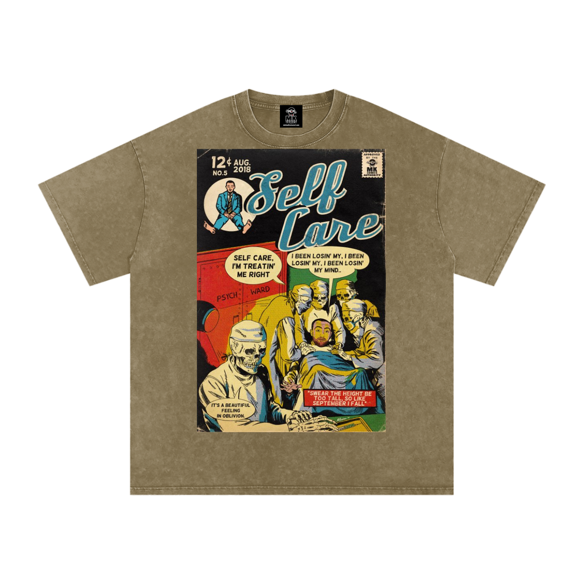 Self Care - Snow Washed Oversized Cotton T-Shirt