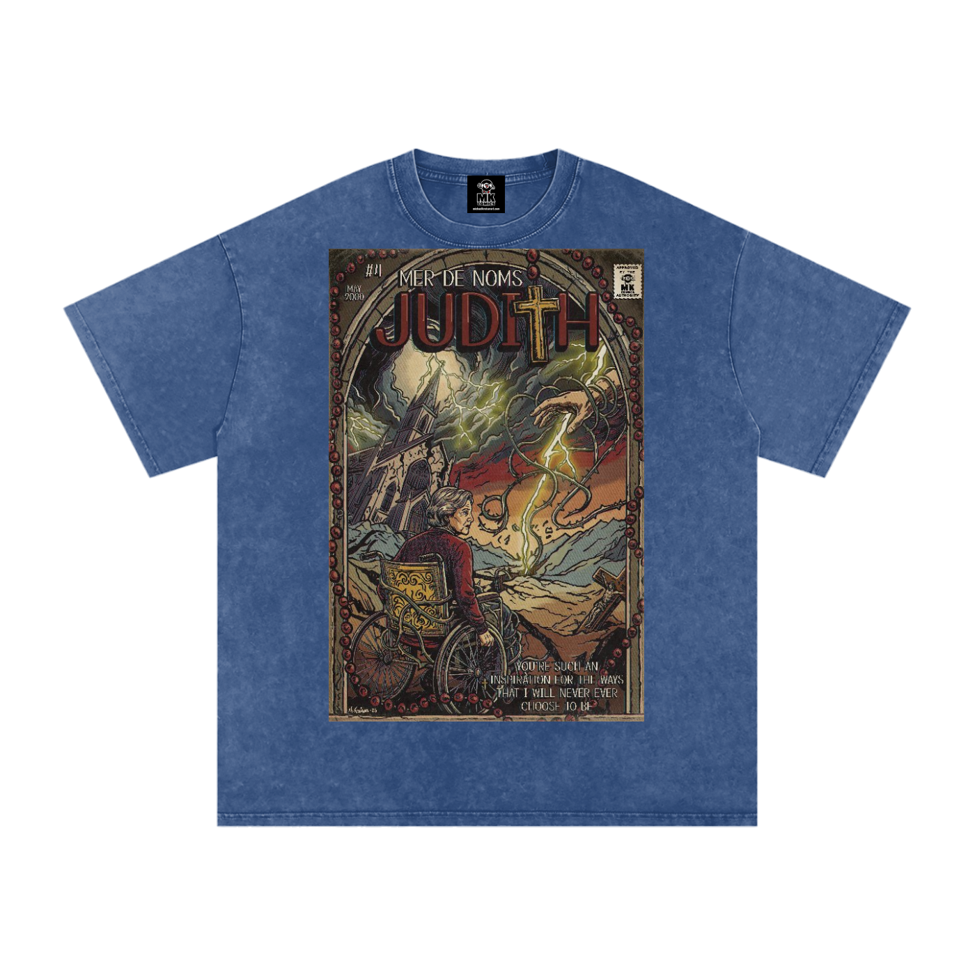 Judith - Snow Washed Oversized Cotton T-Shirt