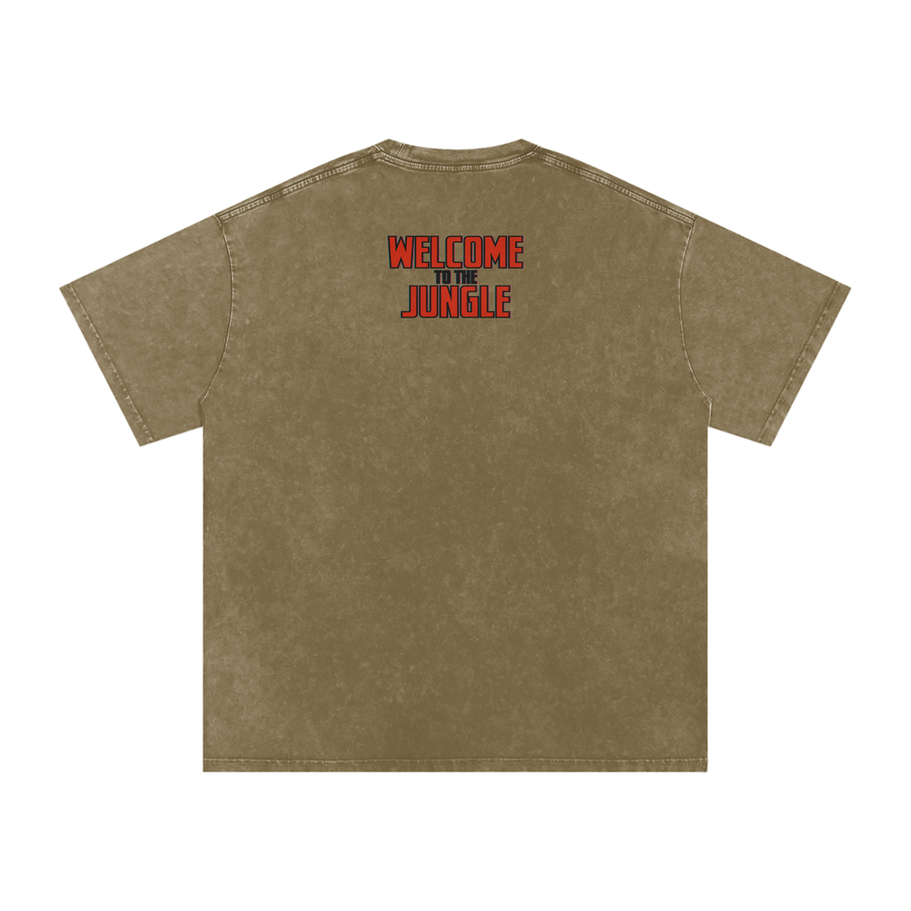 Welcome to the Jungle - Snow Washed Oversized Cotton T-Shirt