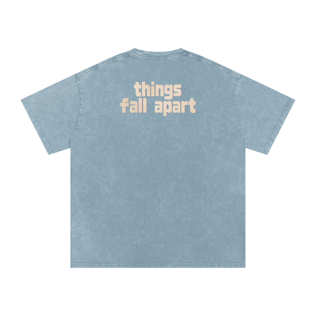 Things Fall Apart - Snow Washed Oversized Cotton T-Shirt