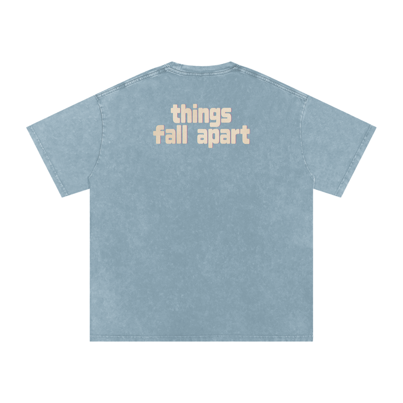 Things Fall Apart - Snow Washed Oversized Cotton T-Shirt