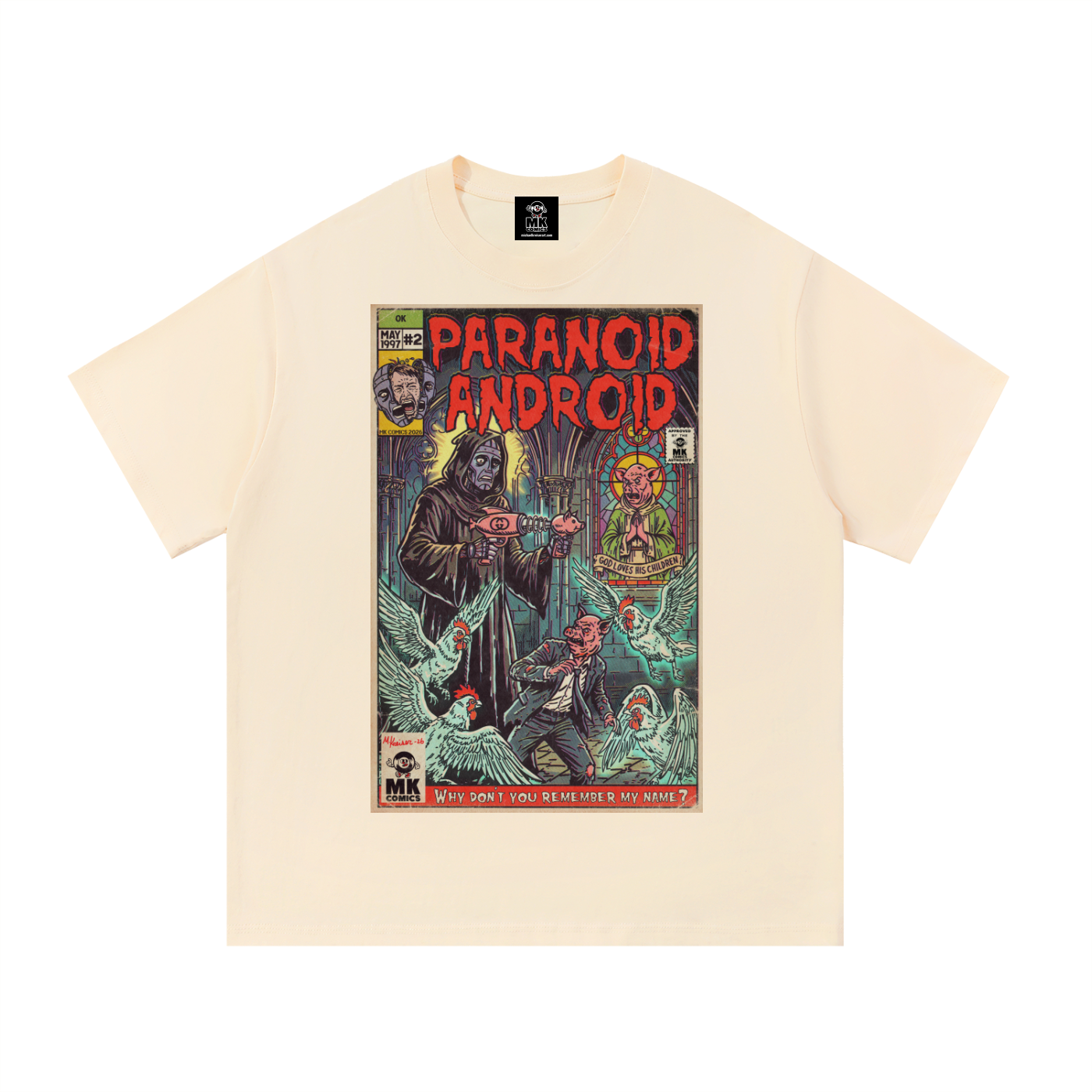 Paranoid Android - SIZE UP 1 SIZE - Essential Cotton T-Shirt