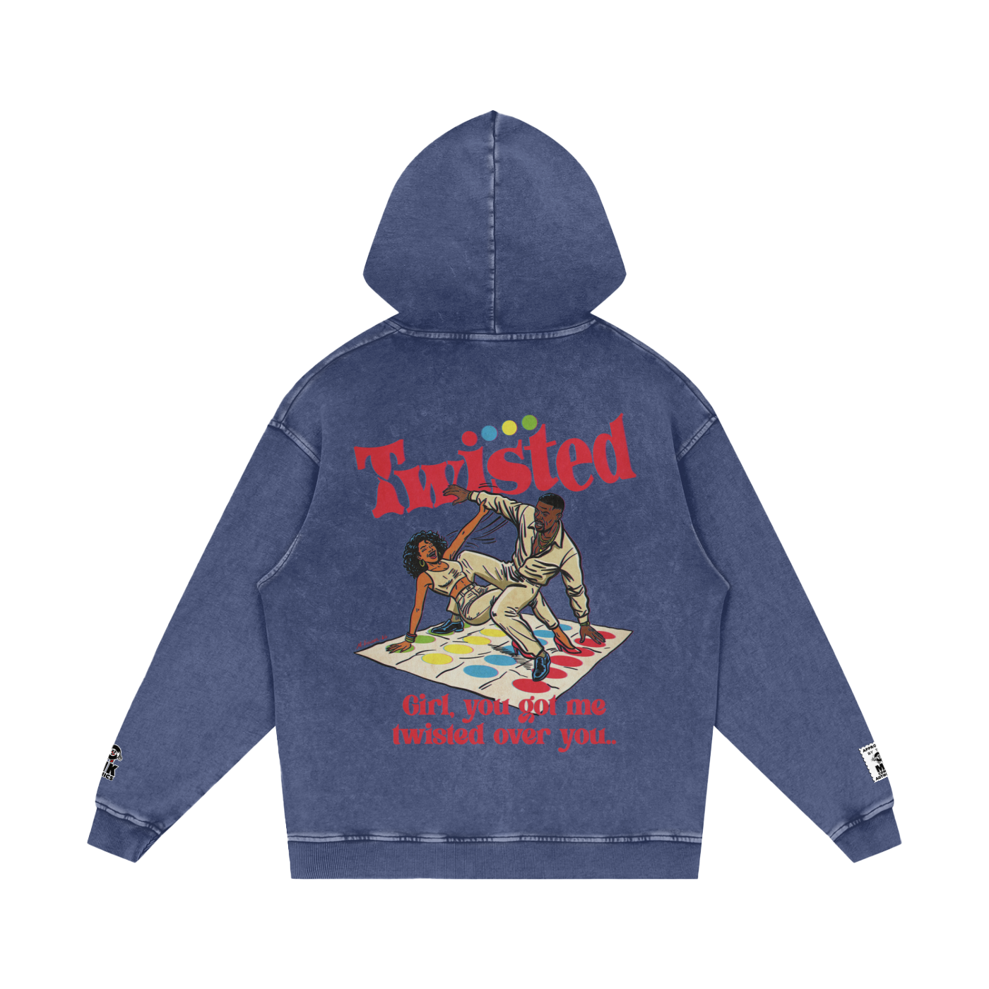 Twisted - Snow Washed Loose Cotton Hoodie