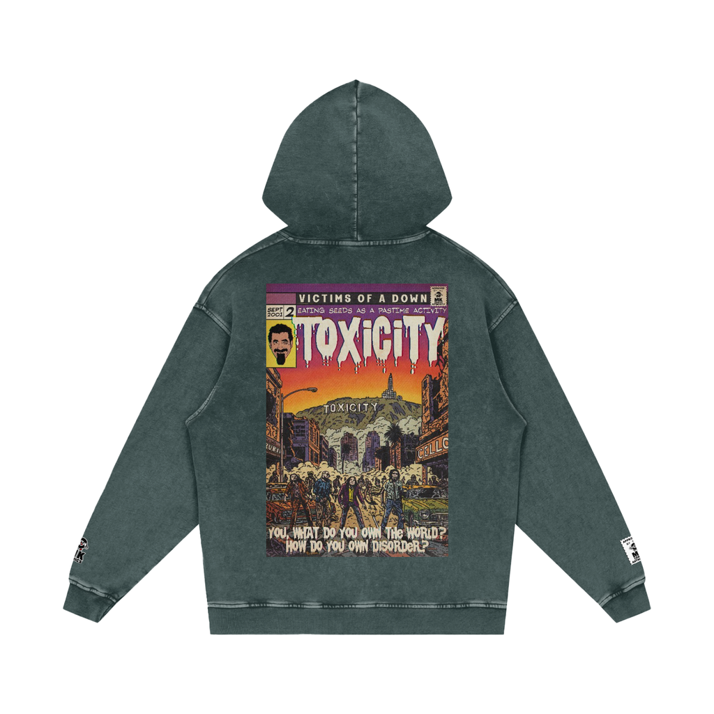 Toxicity - Snow Washed Loose Cotton Hoodie