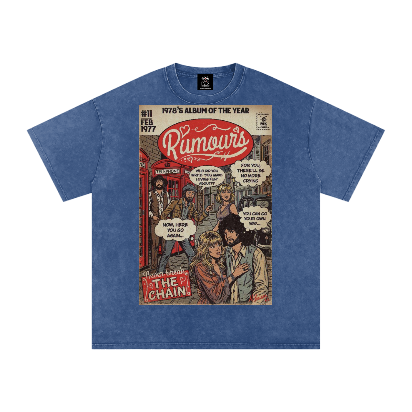 Rumours - Snow Washed Oversized Cotton T-Shirt