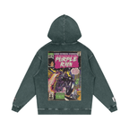 Purple Rain - Snow Washed Loose Cotton Hoodie