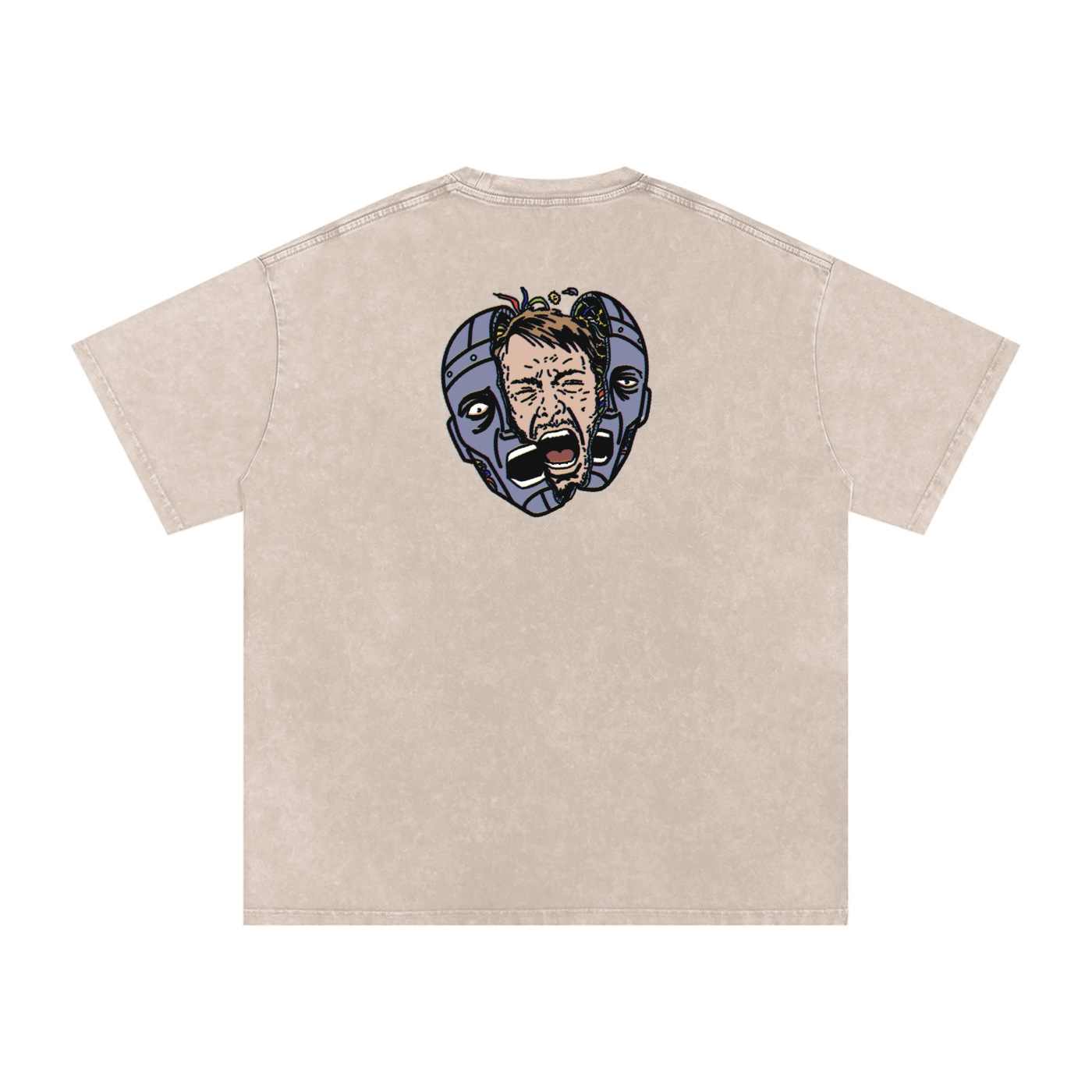 Paranoid Android -  Snow Washed Oversized Cotton T-Shirt