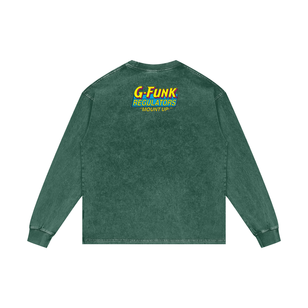 Regulate - Acid Wash Oversize Long Sleeve T-Shirt