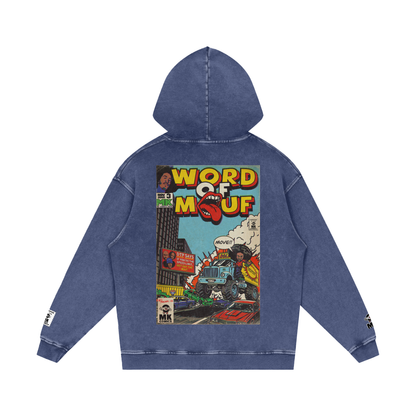 Word of Mouf - Snow Washed Loose Cotton Hoodie