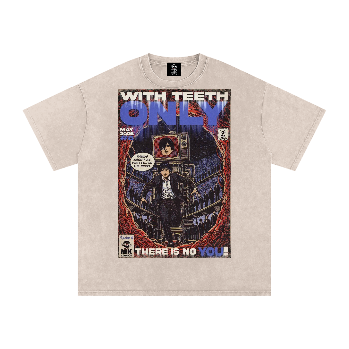 Only - Snow Washed Oversized Cotton T-Shirt