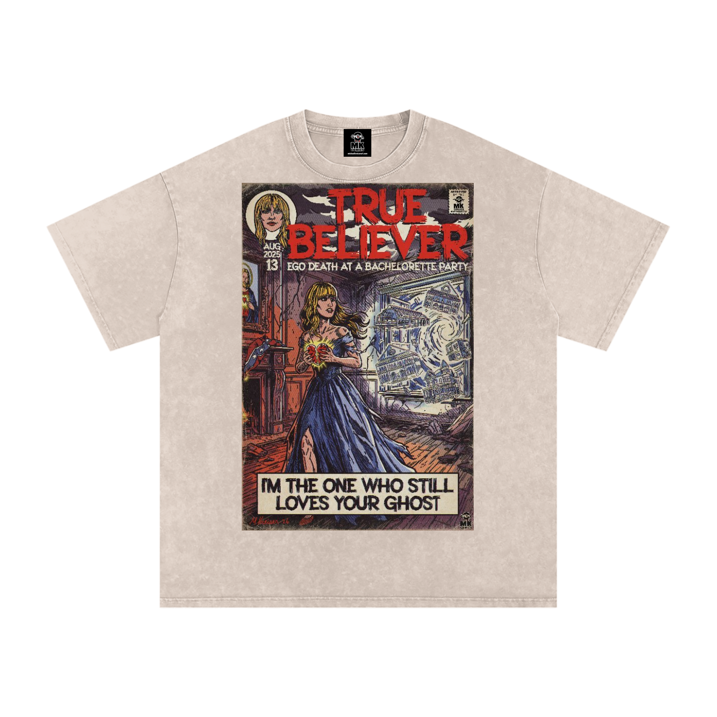 True Believer - Snow Washed Oversized Cotton T-Shirt