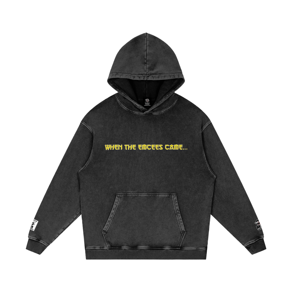 Liquid Swords - Snow Washed Loose Cotton Hoodie