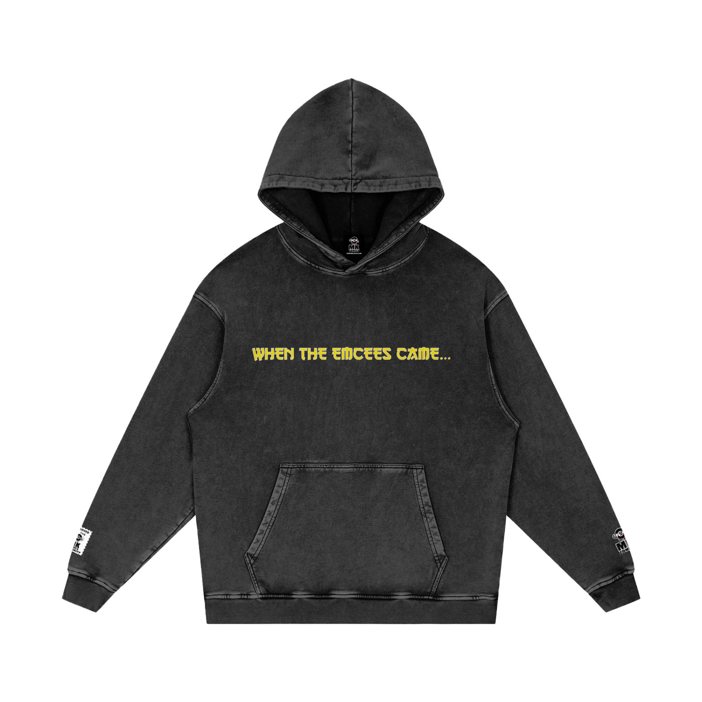 Liquid Swords - Snow Washed Loose Cotton Hoodie