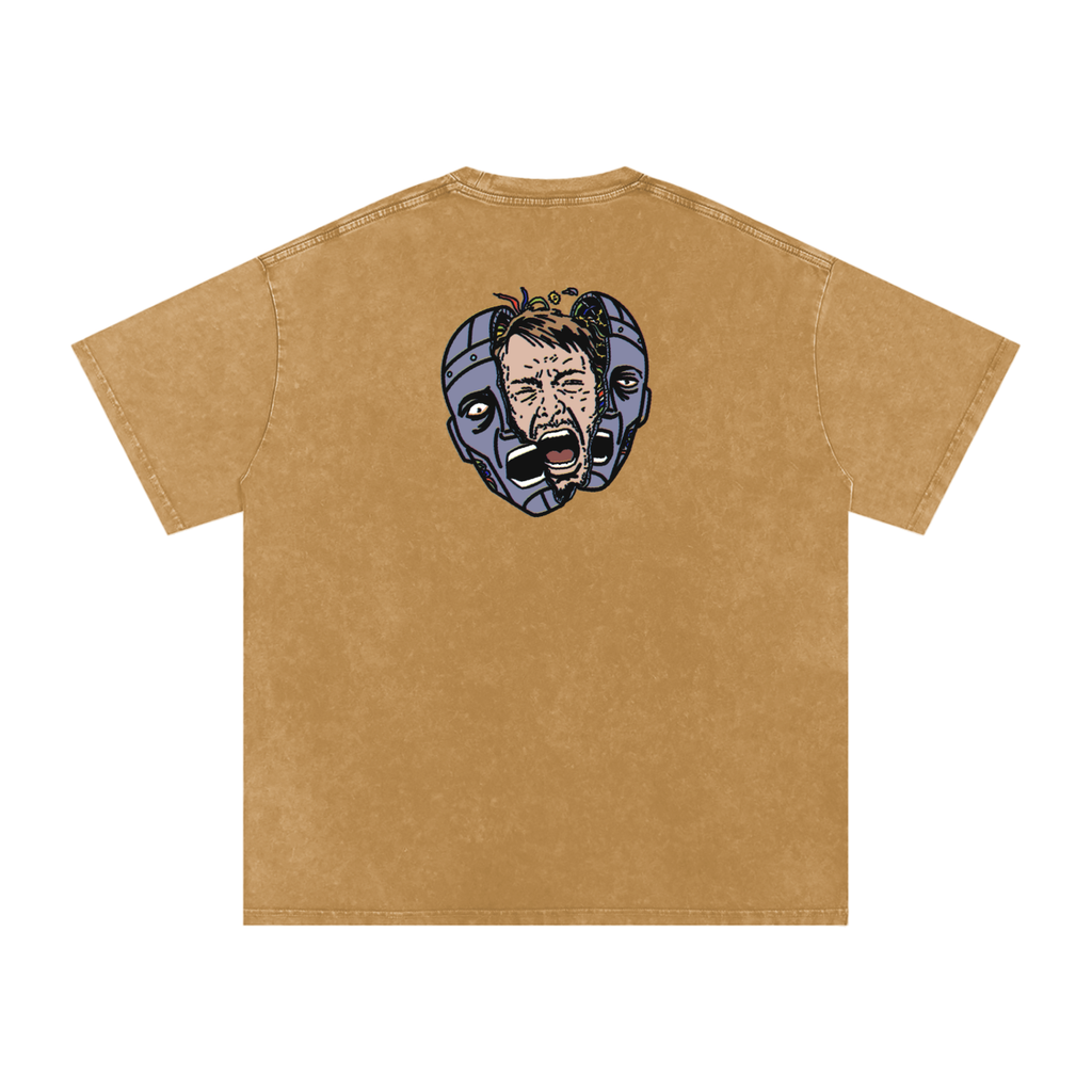 Paranoid Android -  Snow Washed Oversized Cotton T-Shirt