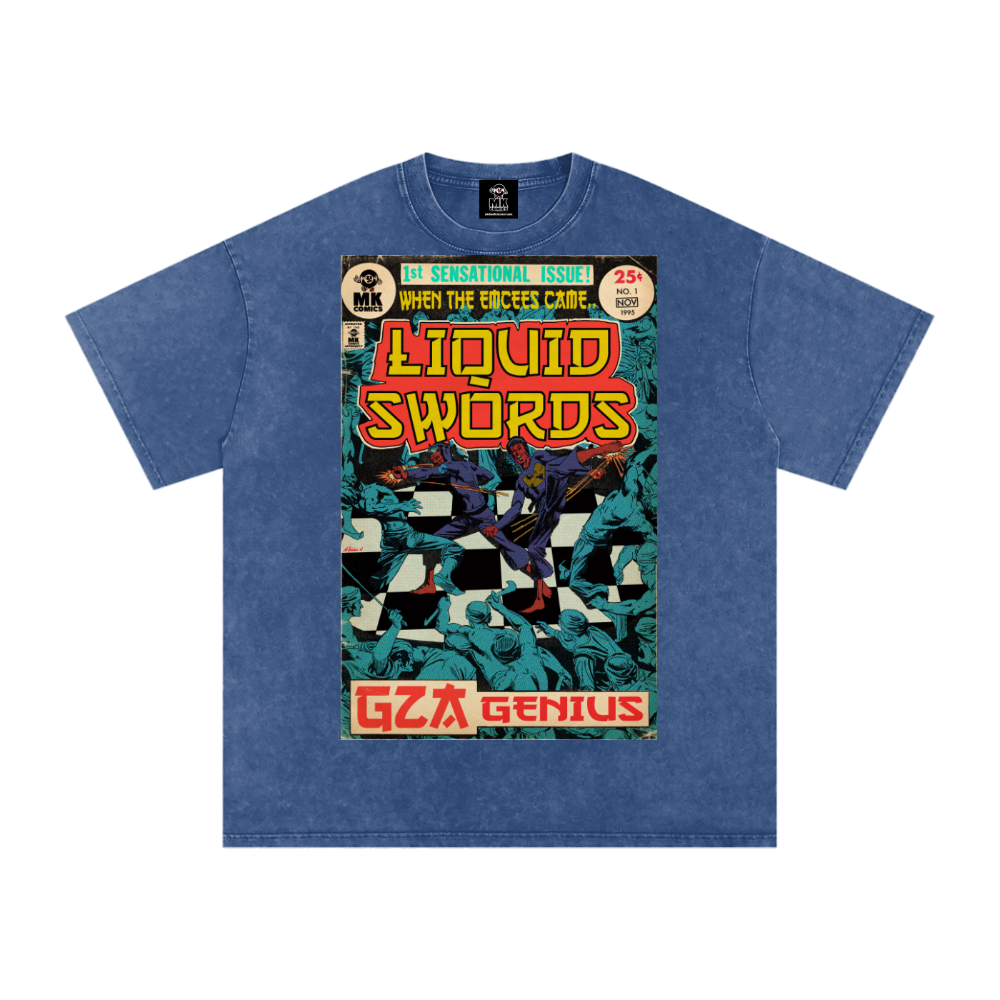 Liquid Swords - Snow Washed Oversized Cotton T-Shirt