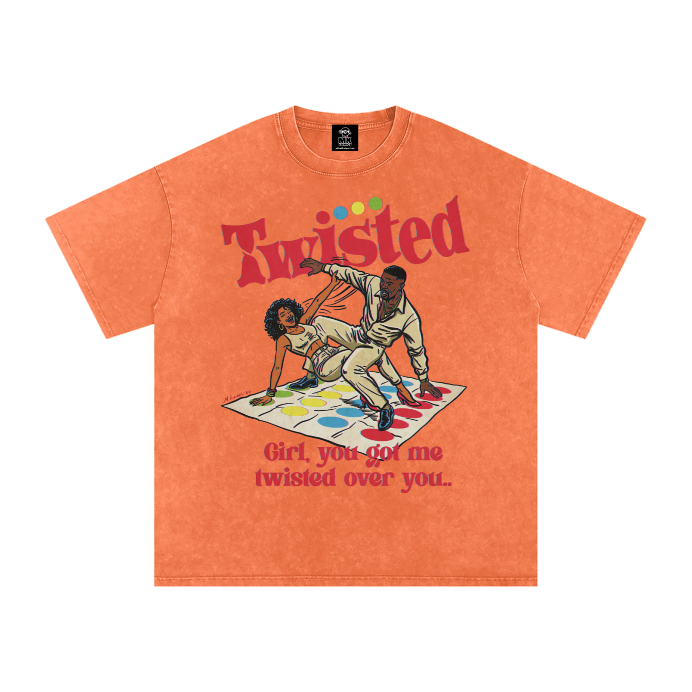 Twisted - Snow Washed Oversized Cotton T-Shirt