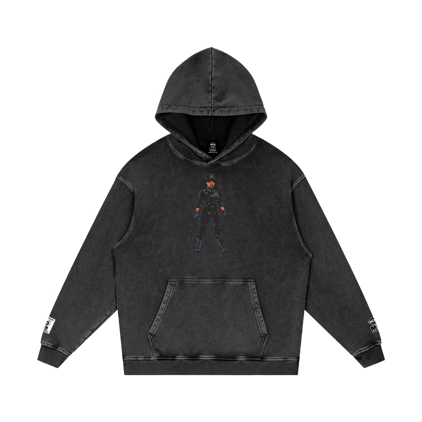 Rhythm Nation - Snow Washed Loose Cotton Hoodie