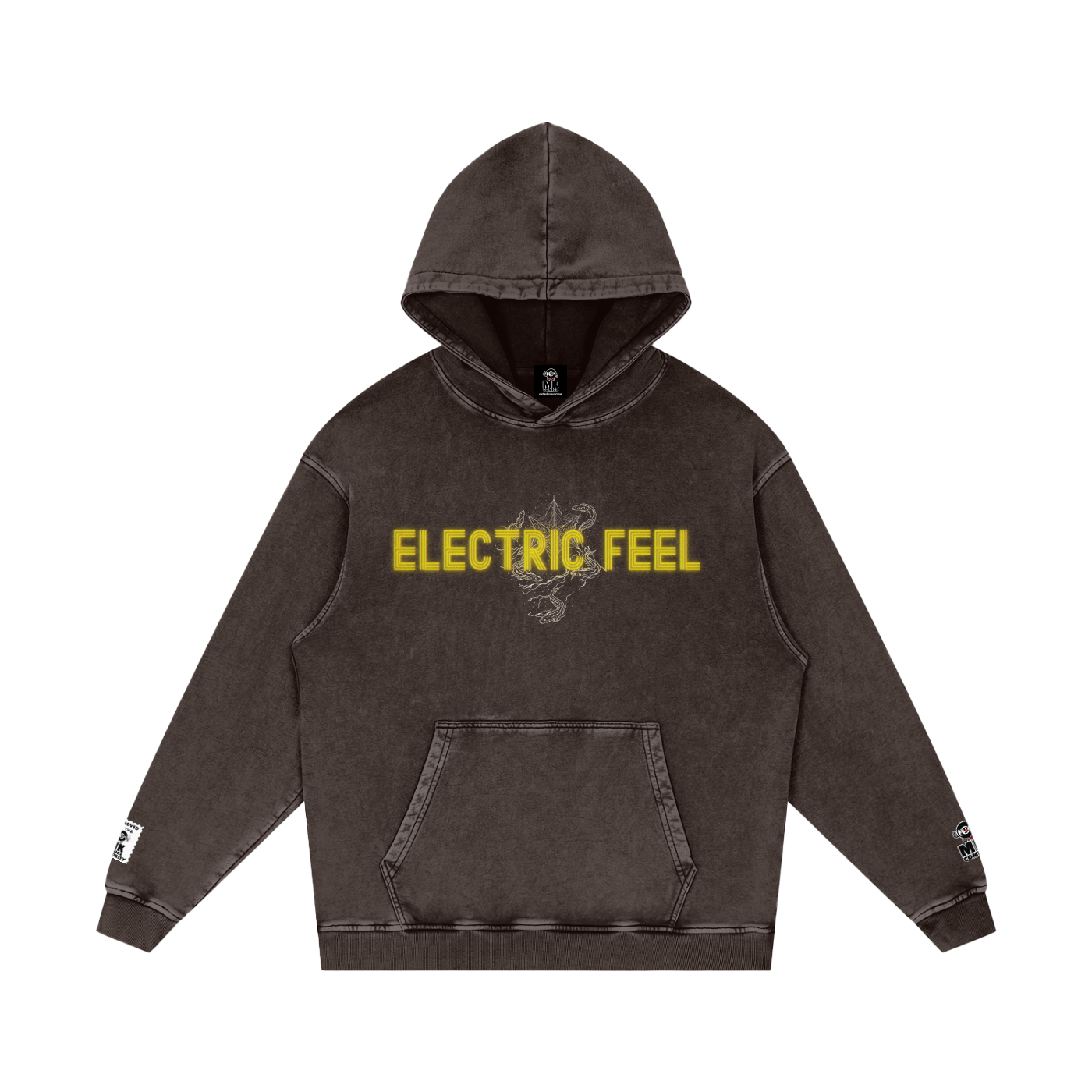 Electric Feel - Snow Washed Loose Cotton Hoodie