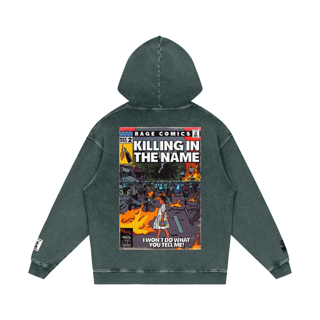 Killing in the Name - Snow Washed Loose Cotton Hoodie