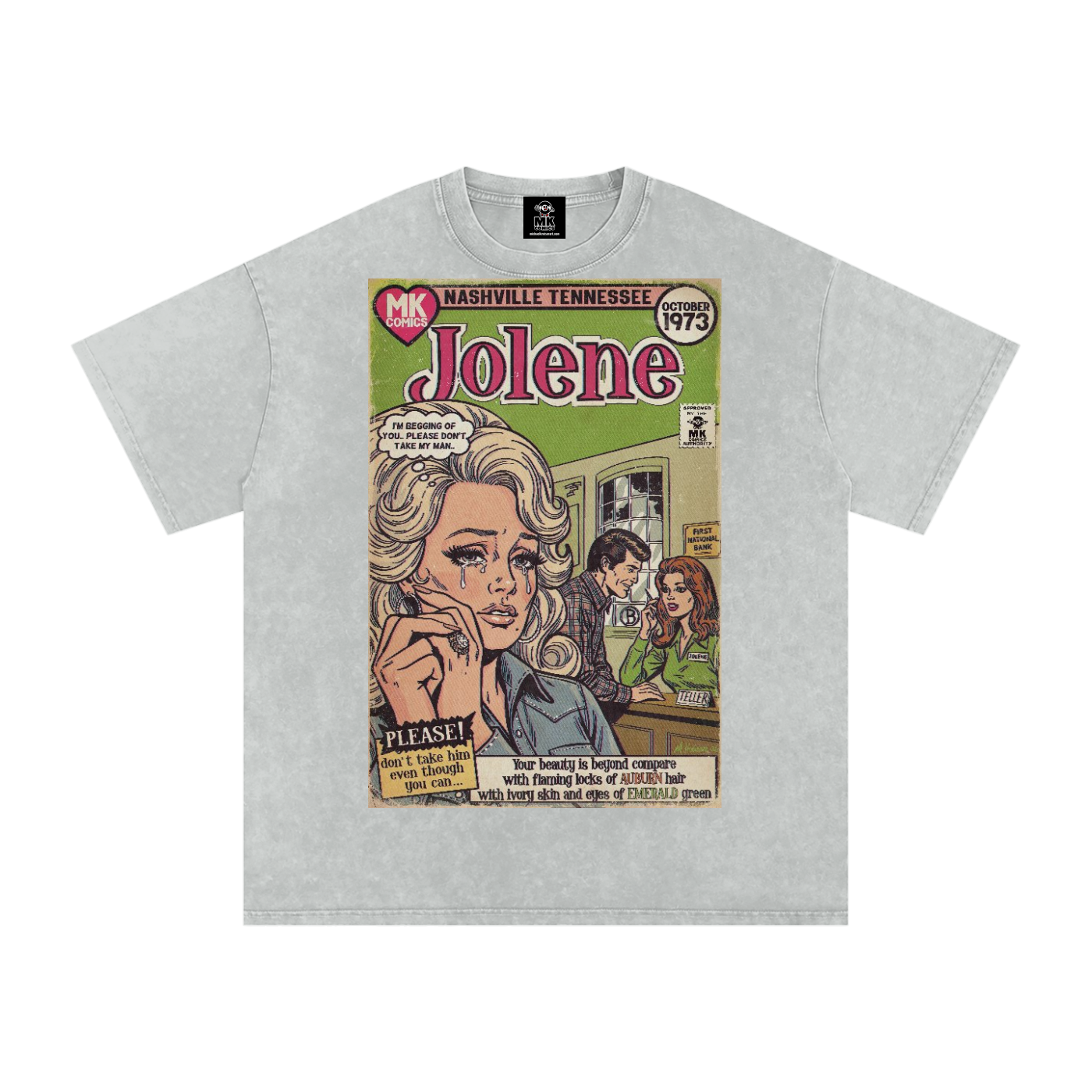 Jolene - Snow Washed Oversized Cotton T-Shirt
