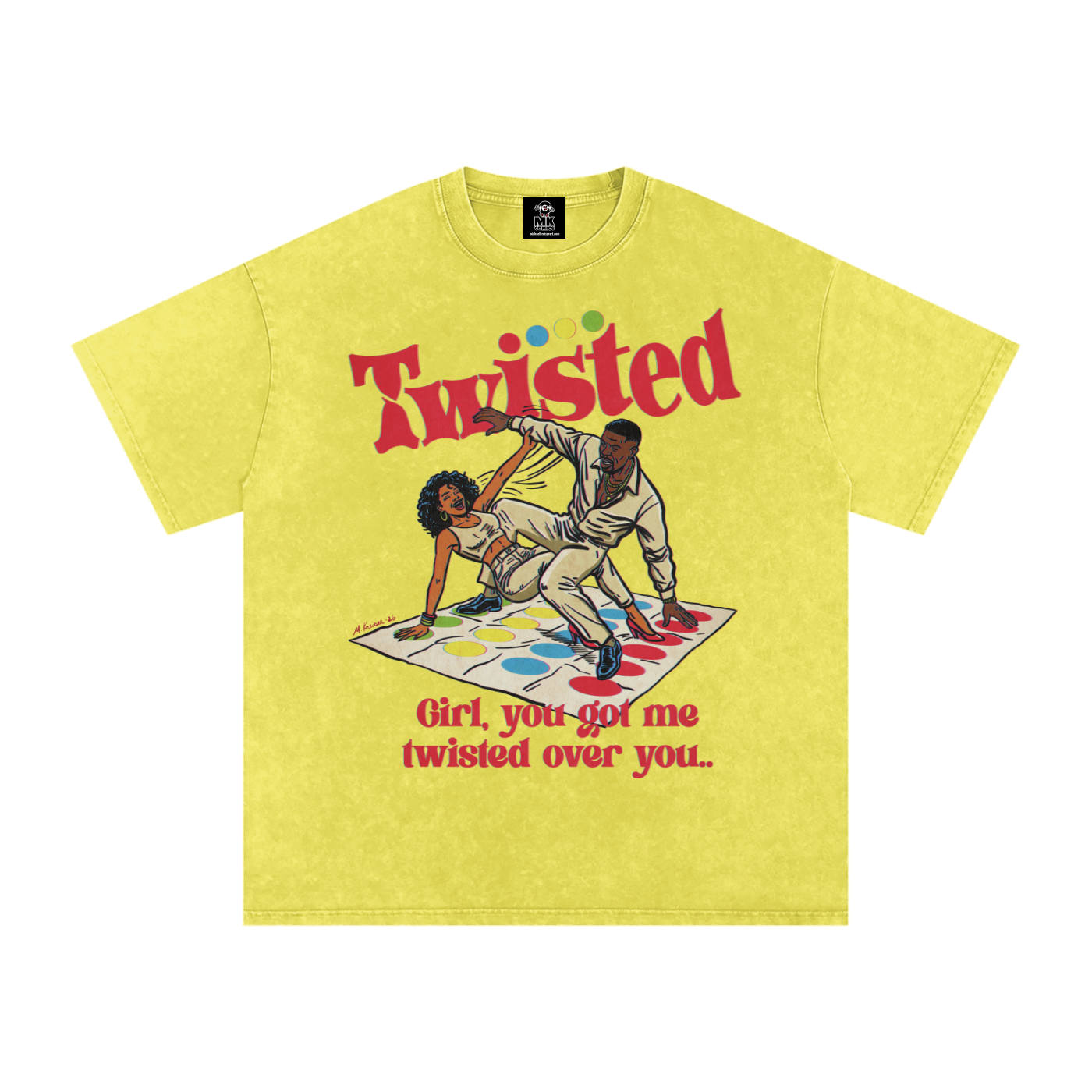 Twisted - Snow Washed Oversized Cotton T-Shirt